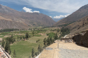 Ollantaytambo; view down the Orumbamba river valley