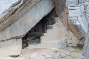 Machu Piccu, cave under the temple of the sun