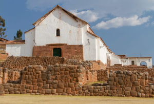Chinchero Inca site, with Catholic monastry built on Inca foundations