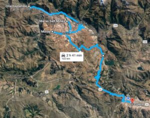 ollantaytambo-to-cusco-map